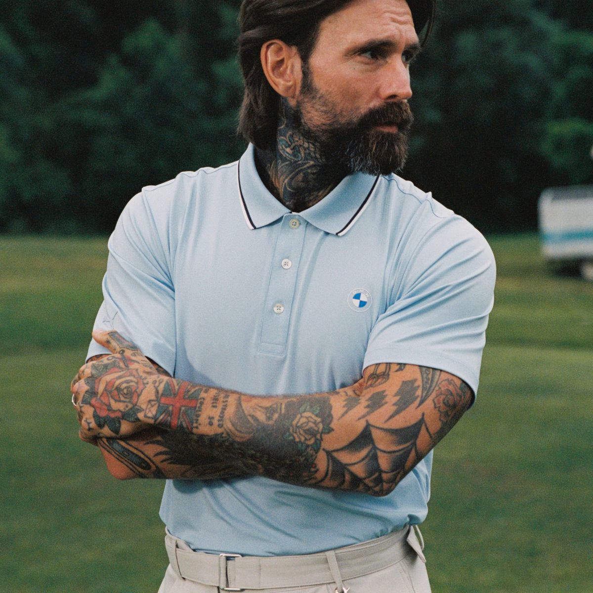 高爾夫男polo衫 寶藍